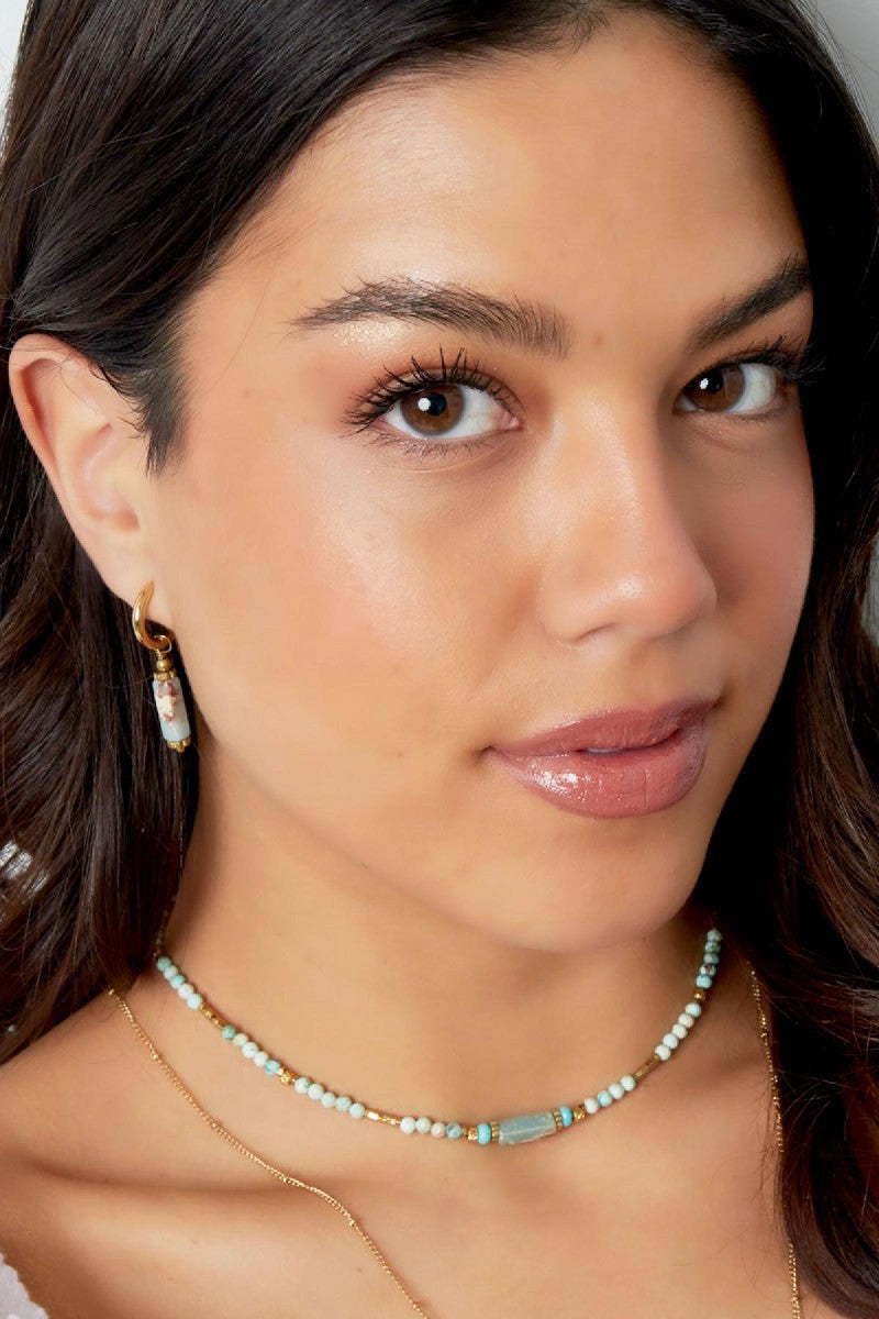 Oorbellen Gem Stone Turkoois