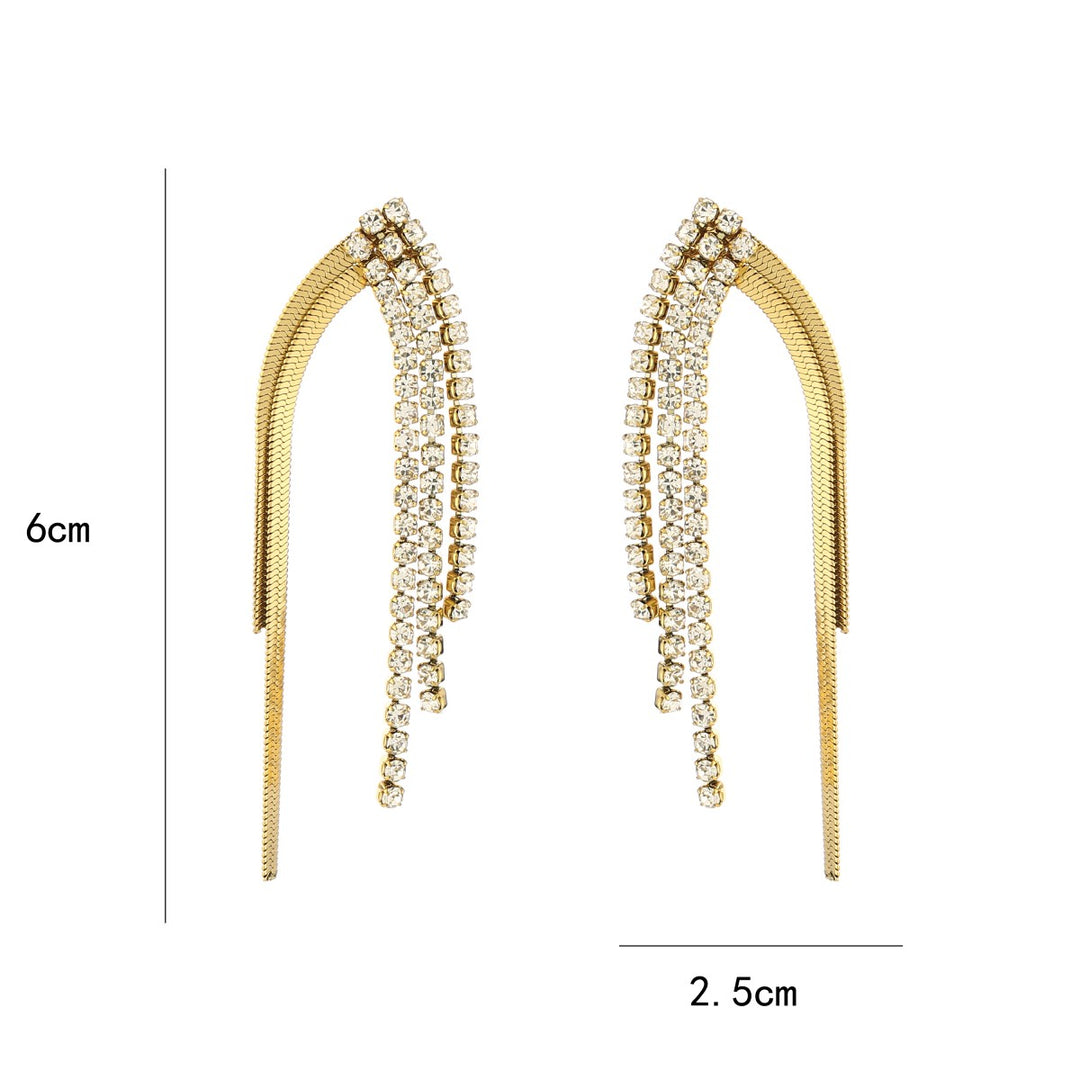 Oorbellen Glam Strass Goud