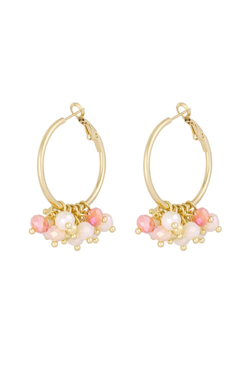 Oorbellen Happy Beads Koraal