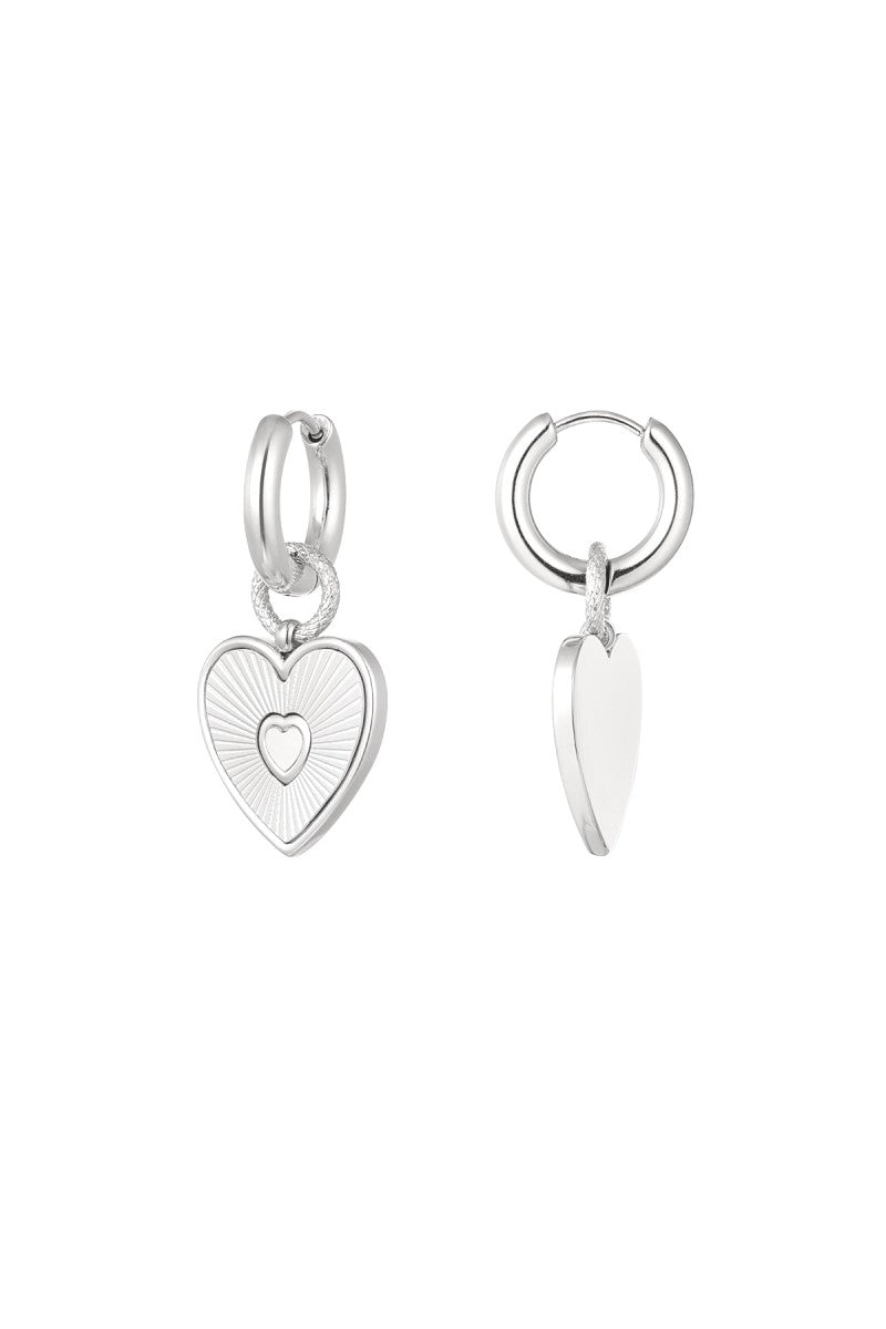 Oorbellen Hart Valentijn Zilver