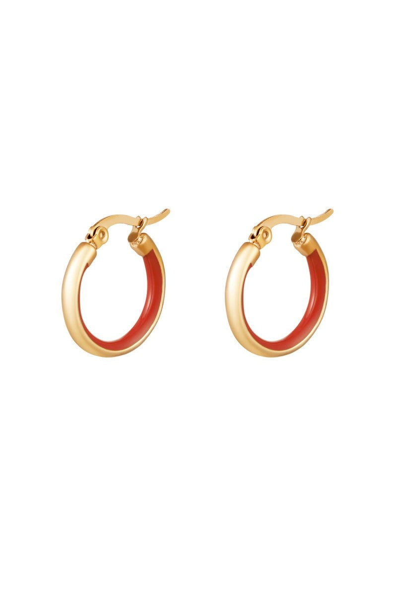 Oorbellen Hoops Inside Rood