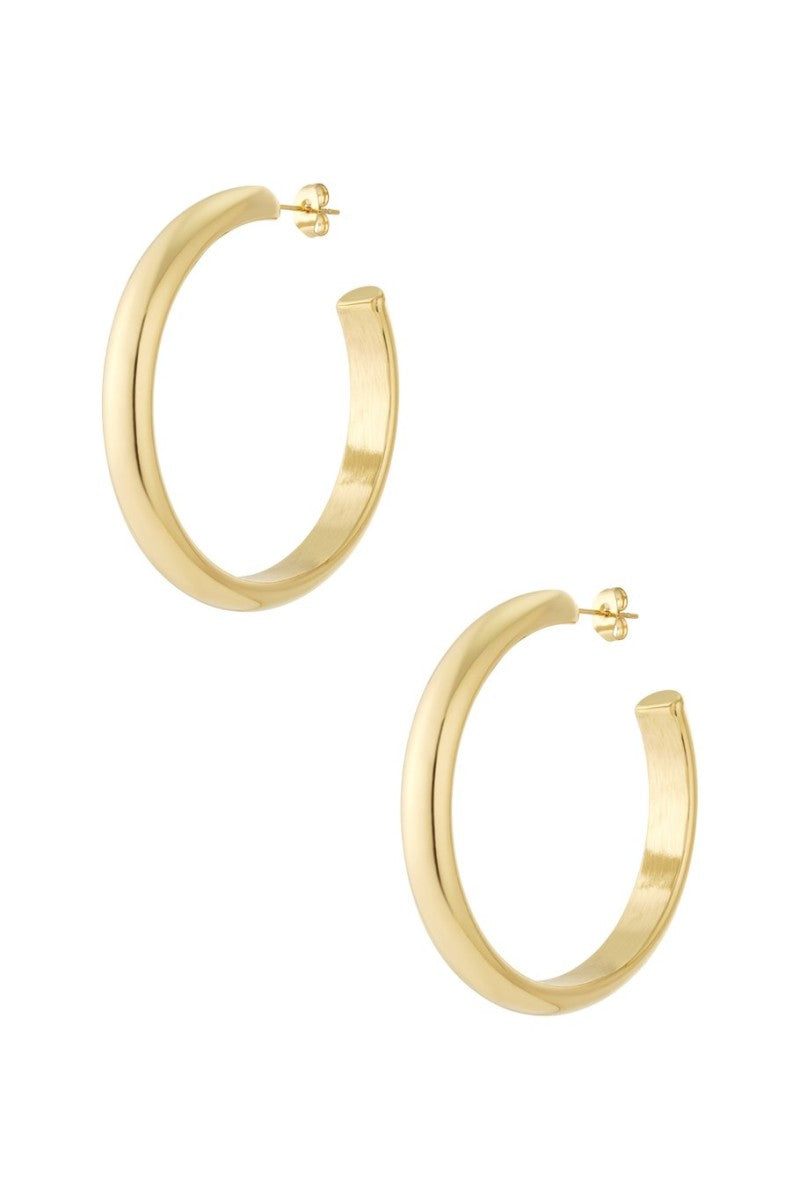 Oorbellen Hoops Micky 5cm Goud