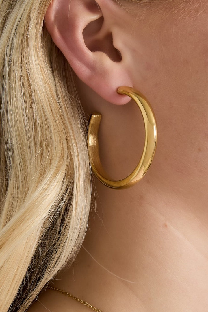 Oorbellen Hoops Micky 5cm Goud