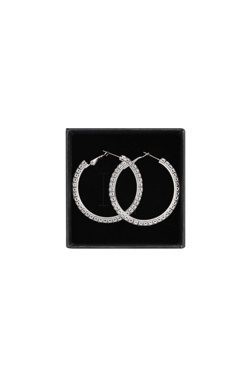 Oorbellen Hoops Radiant Diamond Zilver