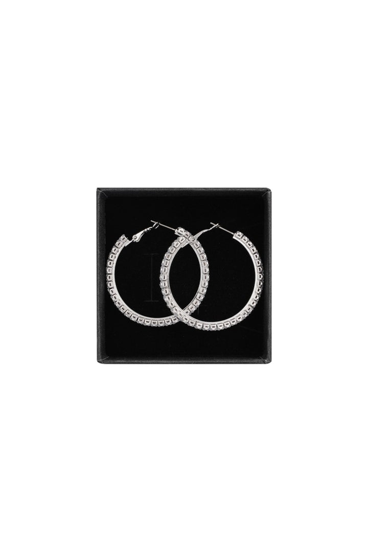 Oorbellen Hoops Radiant Diamond Zilver