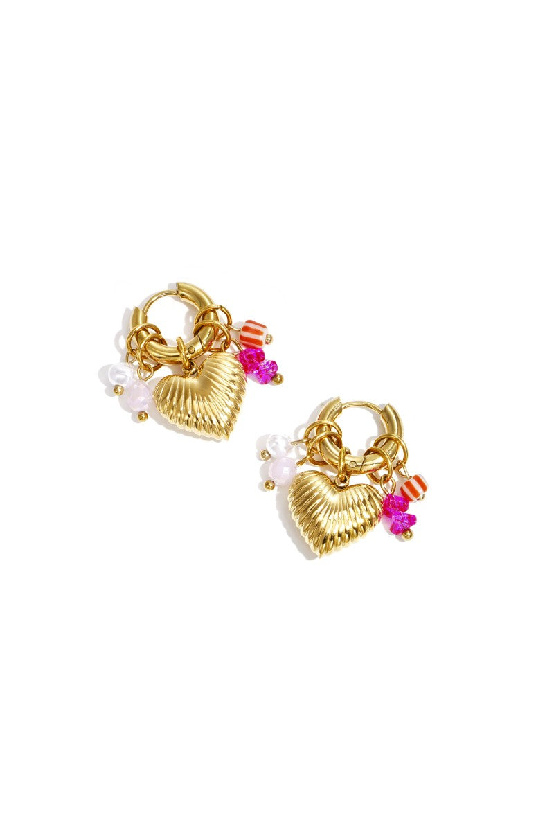 Oorbellen Kralen Heart Colours