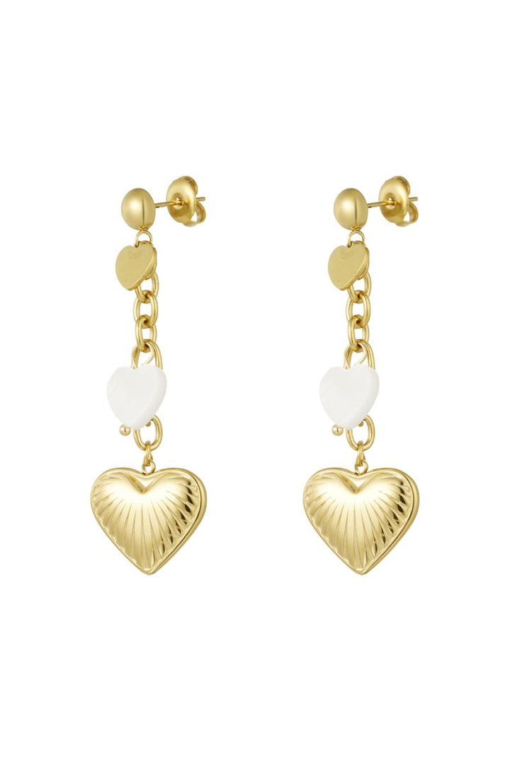 Oorbellen Long Hearts