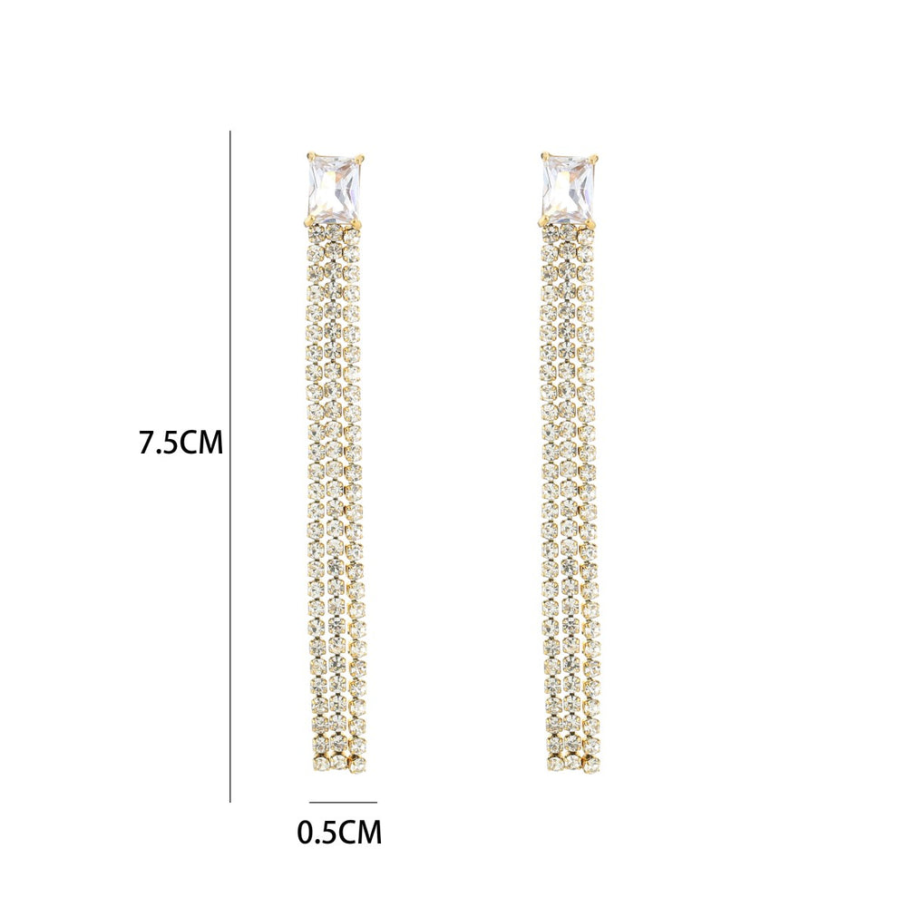 Oorbellen Long Strass Party