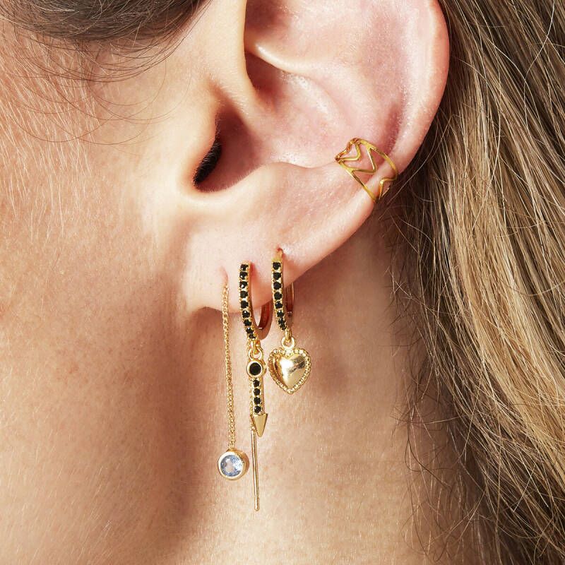 Oorbellen Lovely Goud Zwart