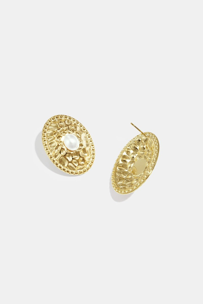 Oorbellen Oval Pearl