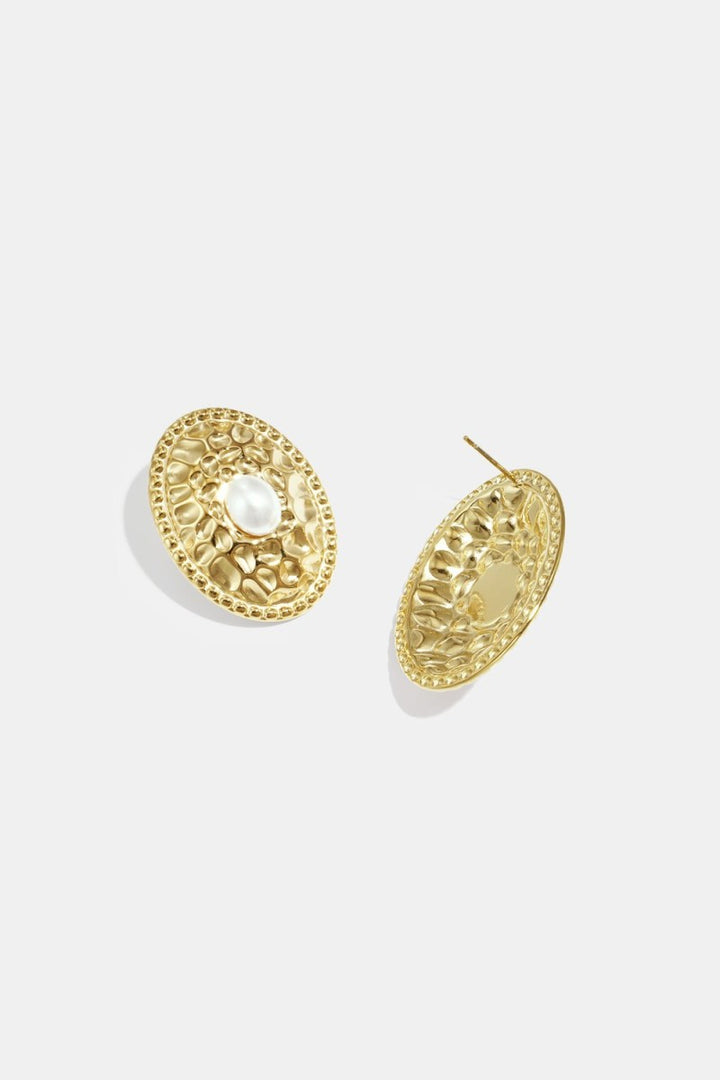 Oorbellen Oval Pearl