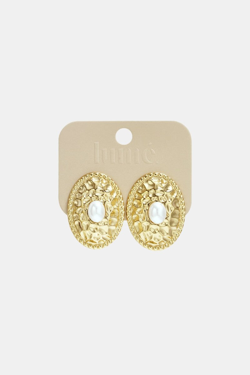 Oorbellen Oval Pearl