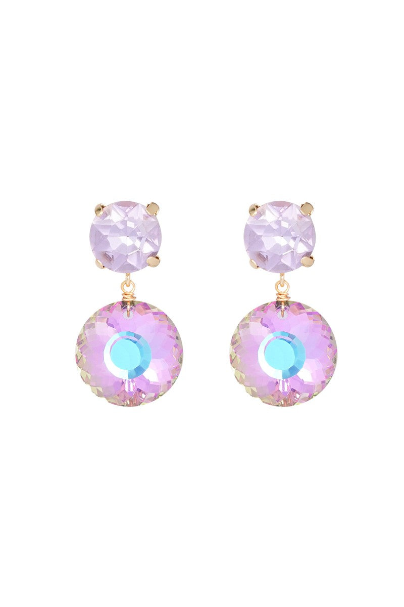 Oorbellen Party Double Shine Lila
