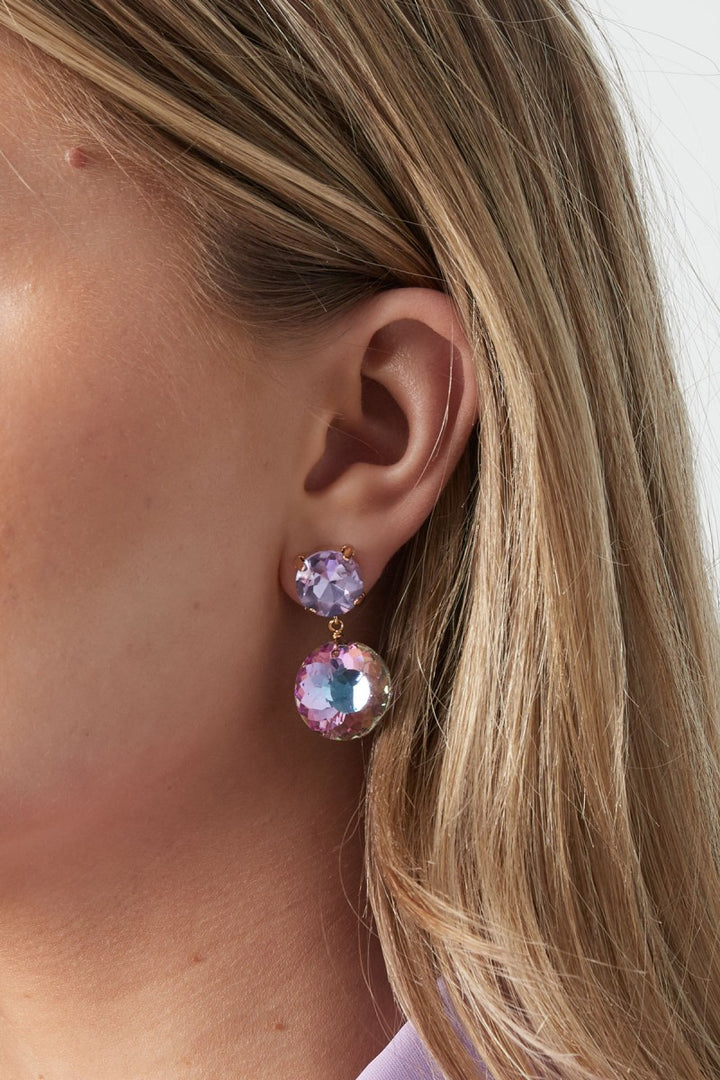 Oorbellen Party Double Shine Lila