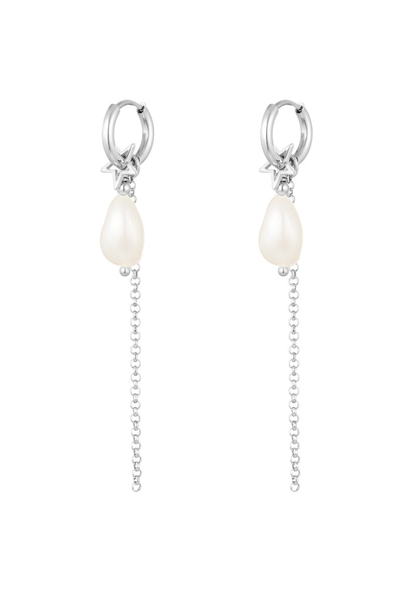 Oorbellen | Pearl Chain