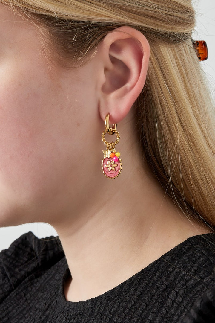 Oorbellen Pink Stardust