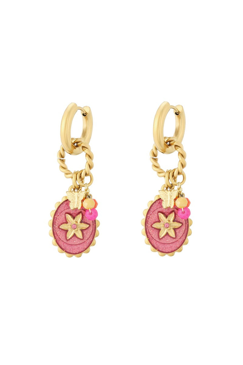 Oorbellen Pink Stardust