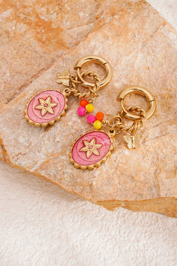 Oorbellen Pink Stardust