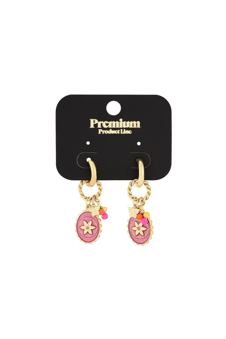 Oorbellen Pink Stardust