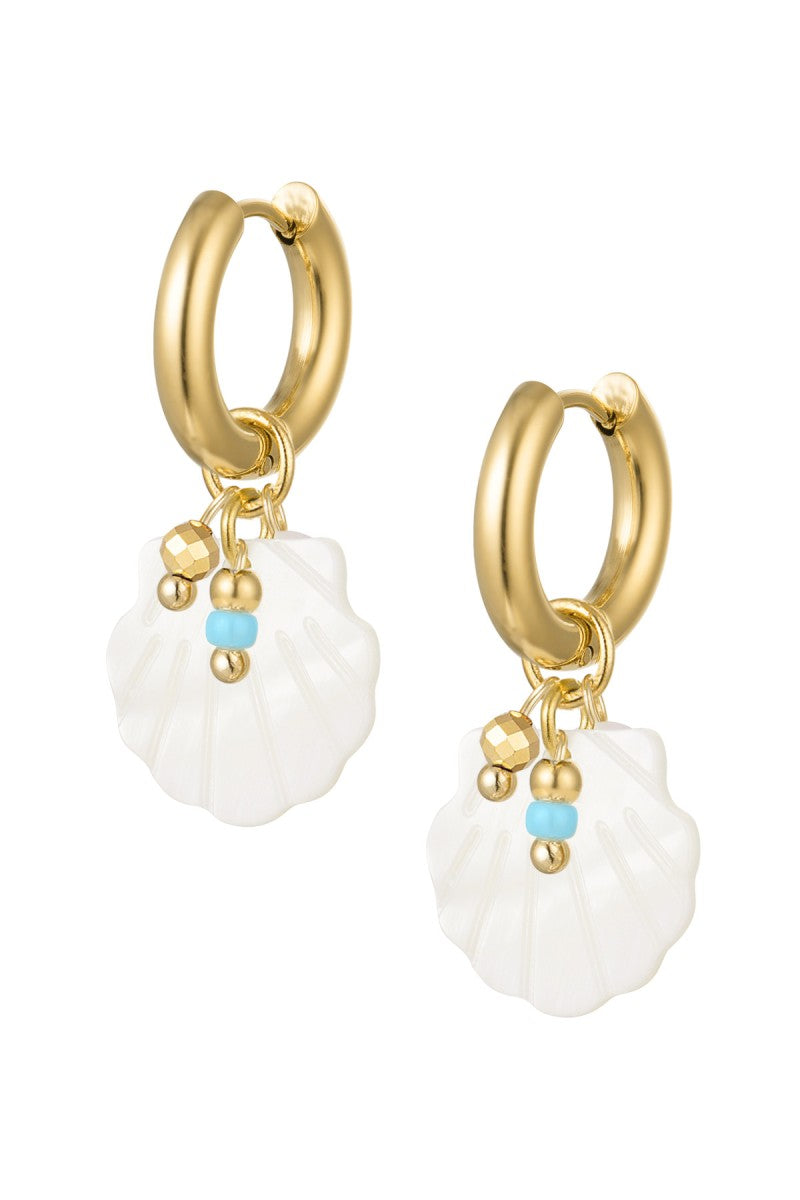 Oorbellen Seashell Pearls Goud