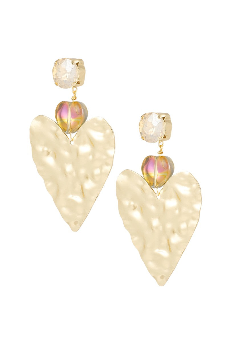 Oorbellen Statement Big Love Roze Goud
