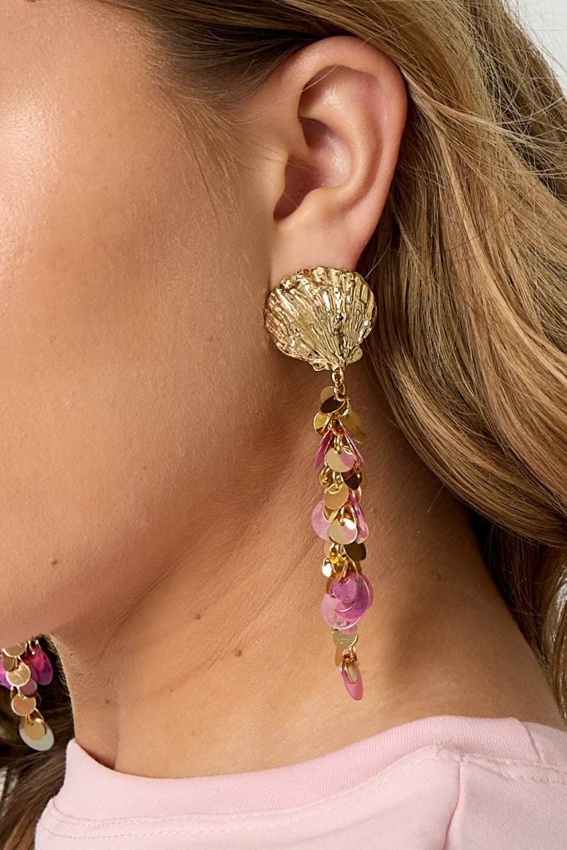 Oorbellen Statement Schelp Party