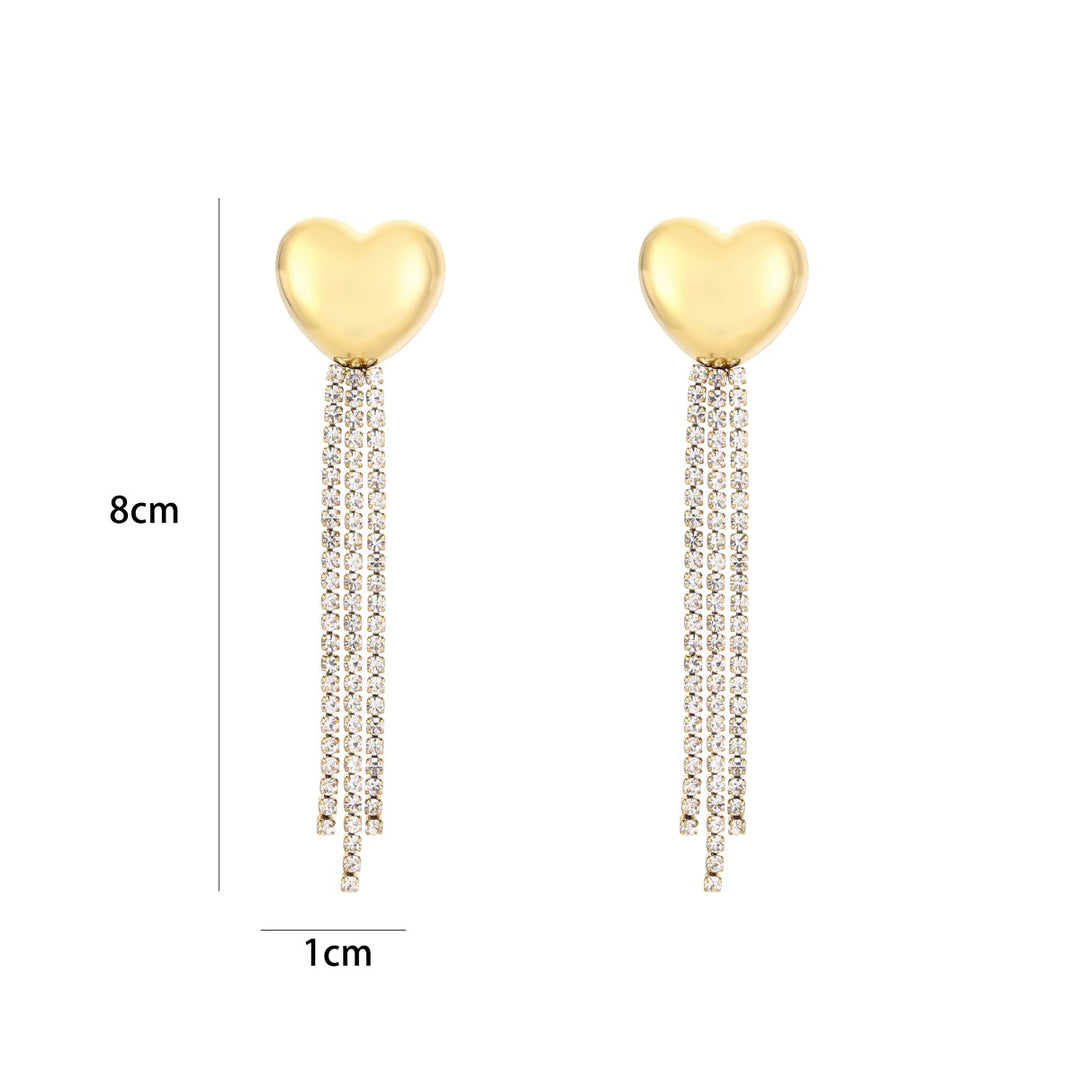 Oorbellen Strass Hart Glamour