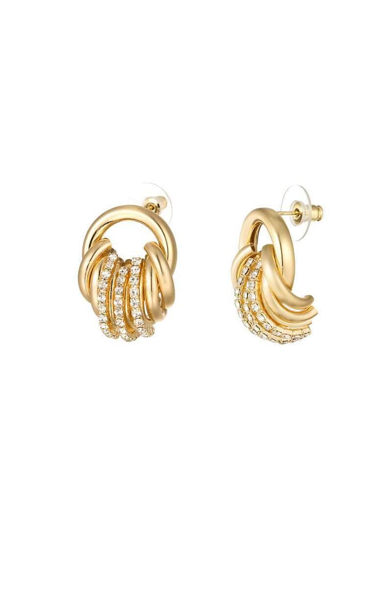 Oorbellen Strass Party Must Goud