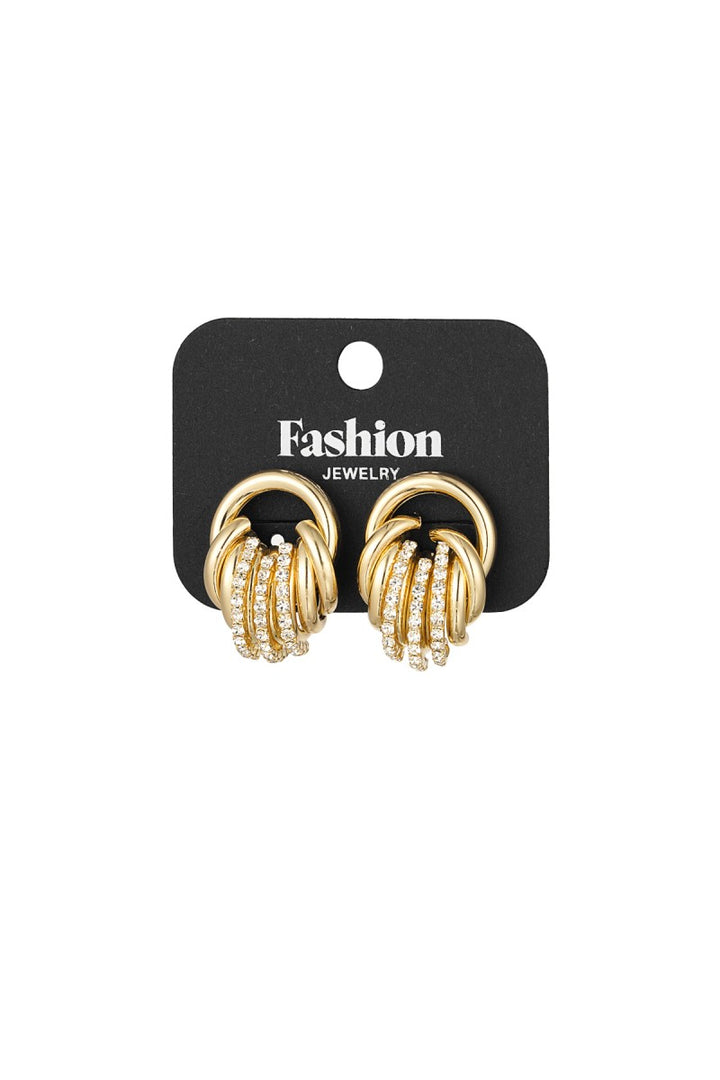 Oorbellen Strass Party Must Goud
