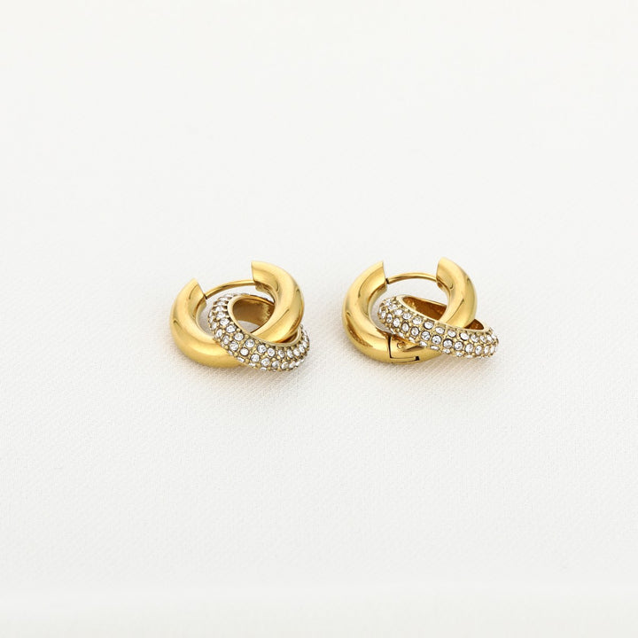 Oorbellen Strass Party Roundies Double