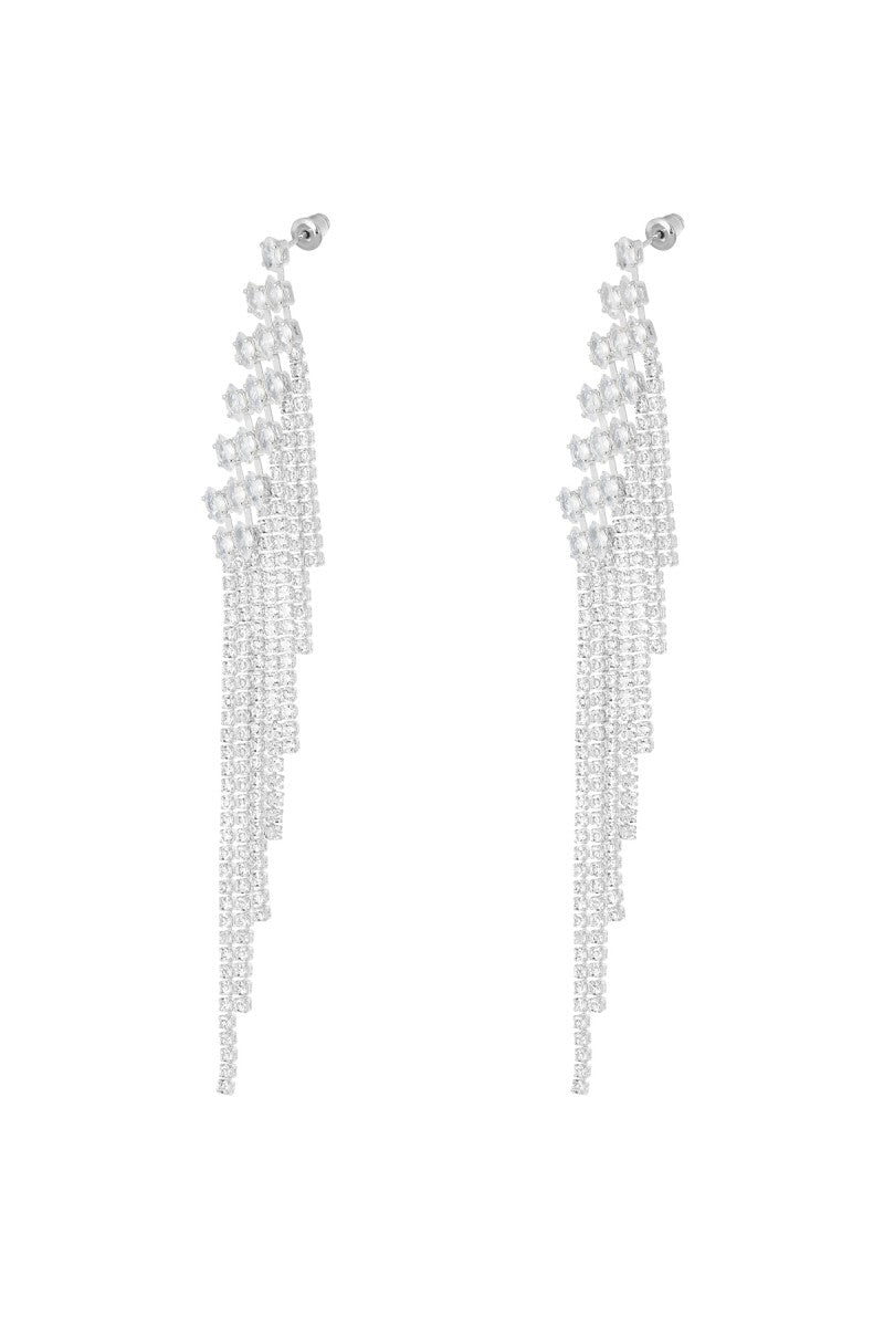 Oorbellen Strass Sparkly Zilver