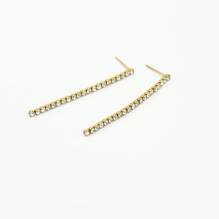 Oorbellen Strass Wit