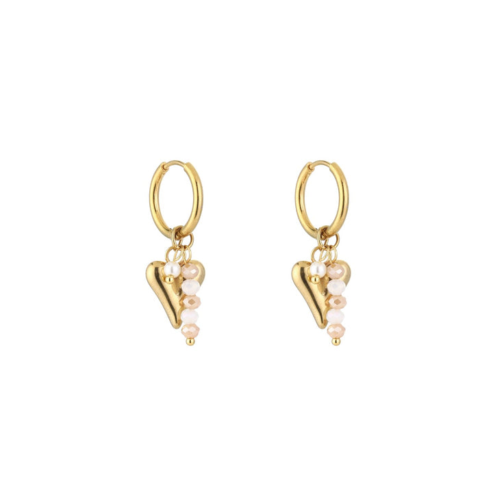 Oorbellen Summer Party Heart Beige
