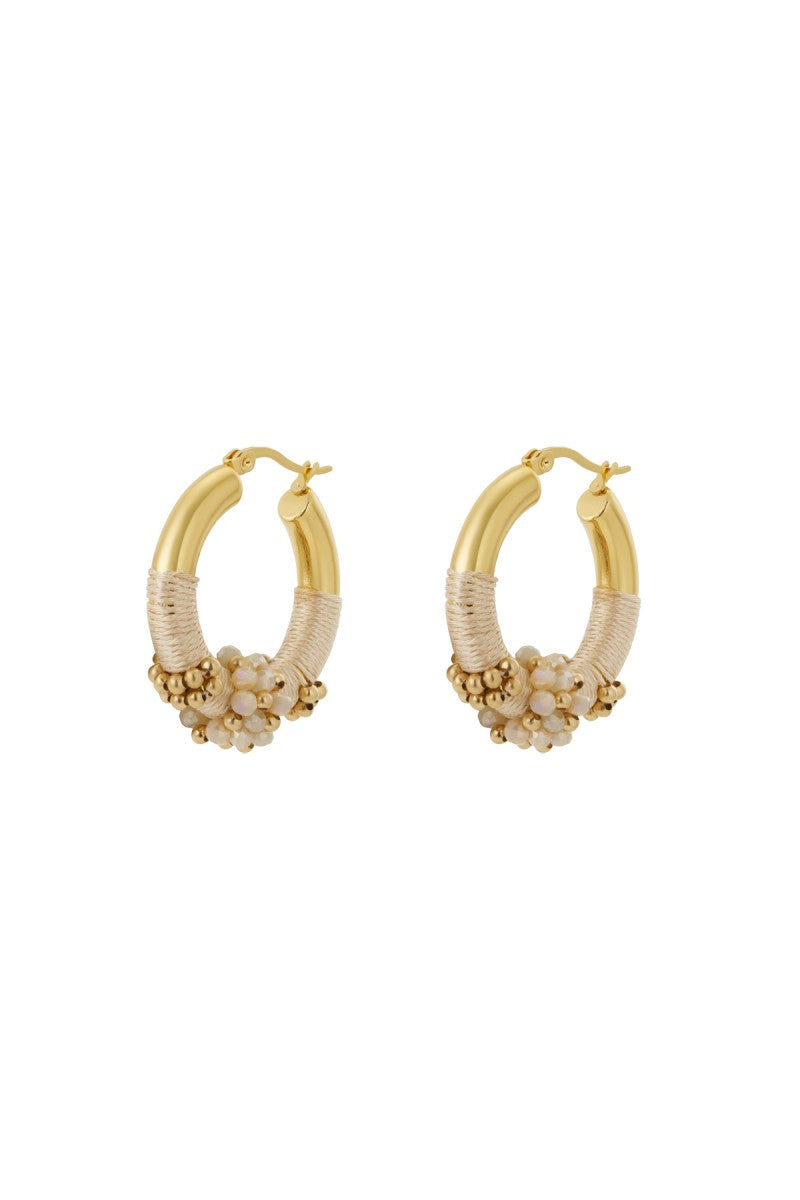 Oorbellen Sunny Hoops Beige