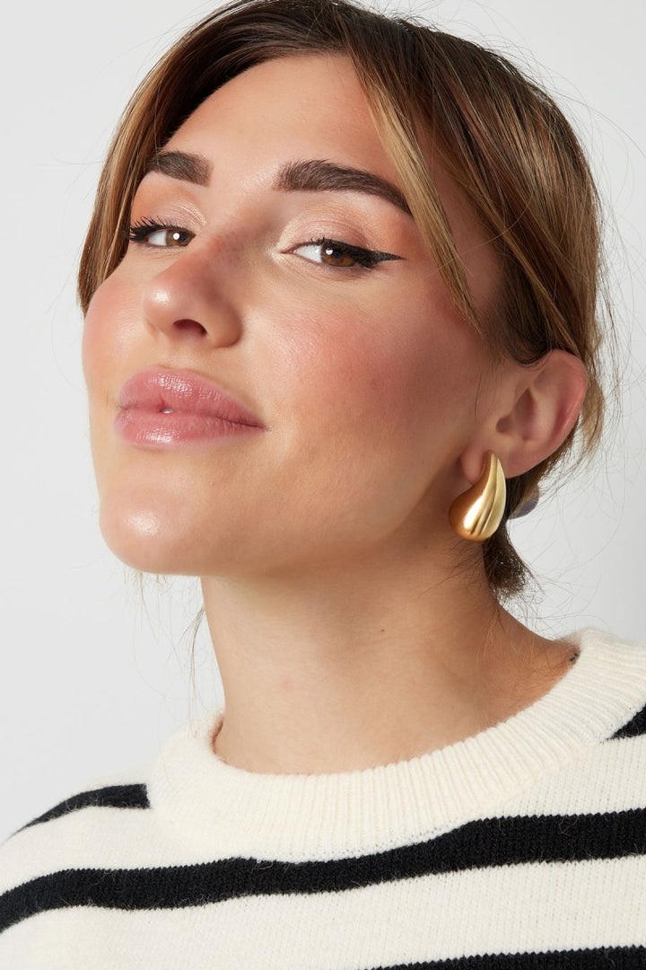 Oorbellen Waterdrop Classy Medium Goud