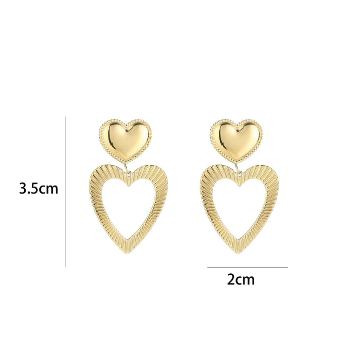Oorbellen Wavy Hearts Goud