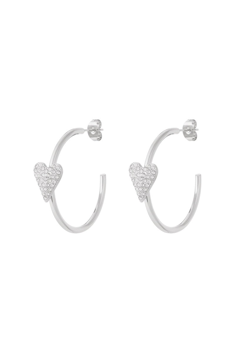 Oorringen | Hart Strass