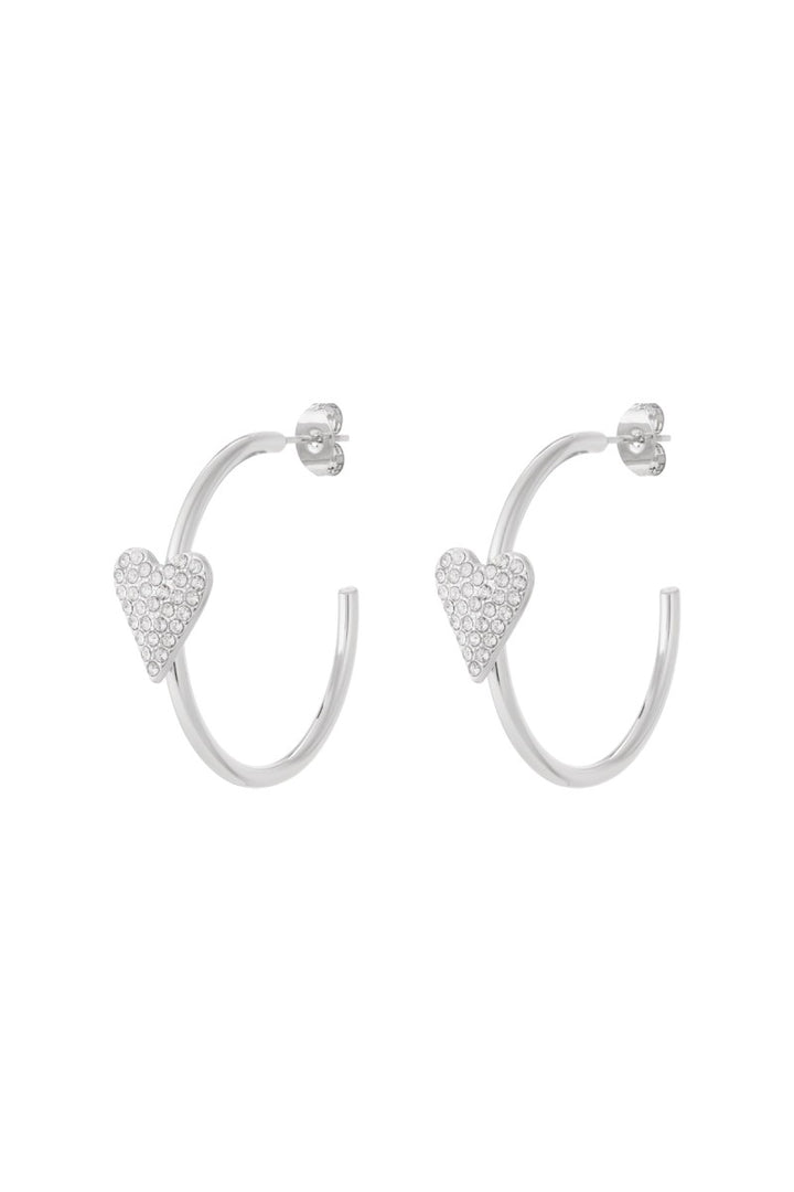 Oorringen | Hart Strass