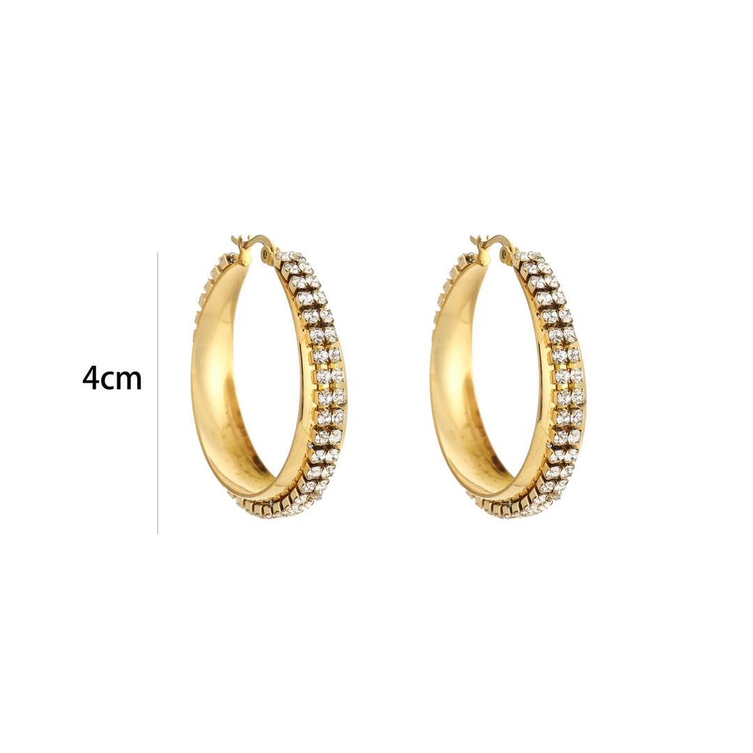 Oorringen Strass Hoops