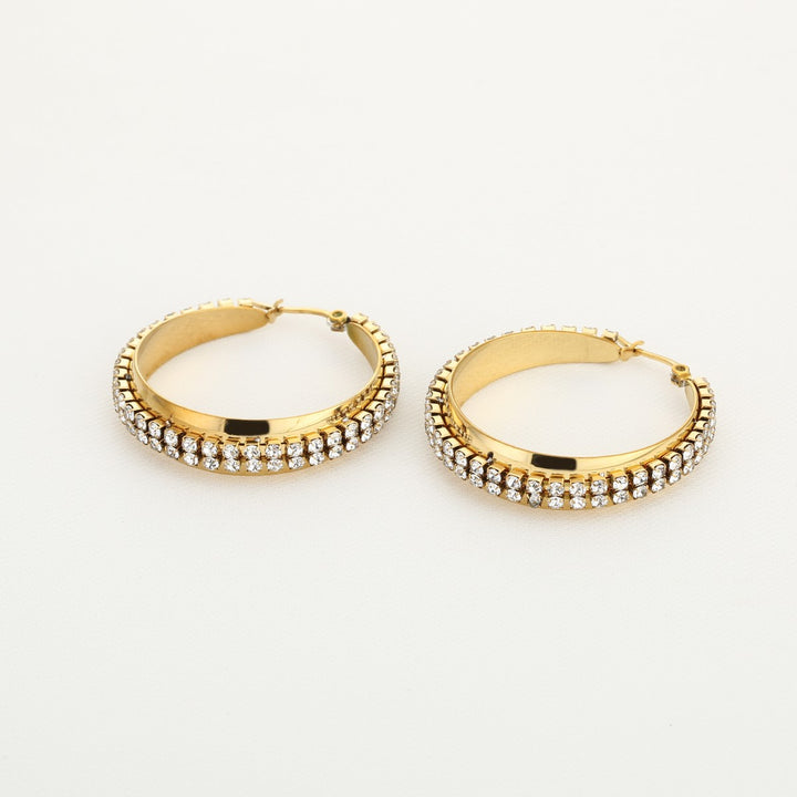 Oorringen Strass Hoops