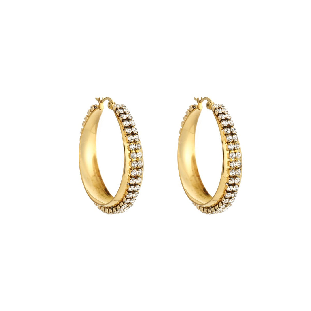Oorringen Strass Hoops