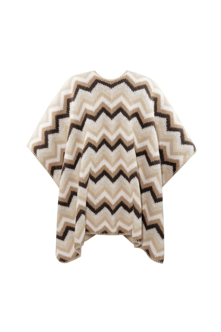 Poncho Zigzag Beige