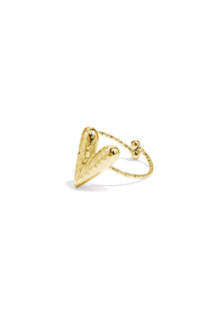Ring Chunky Heart Goud