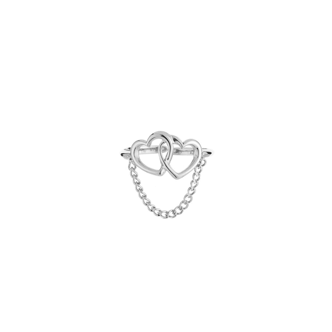 Ring Hearts Chain Zilver