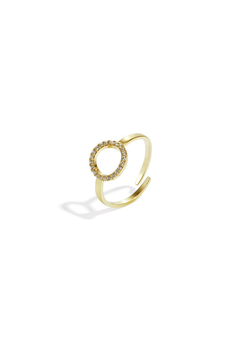 Ring Open Strass Ring Goud