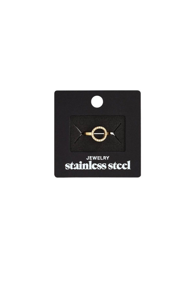 Ring Open Strass Ring Goud