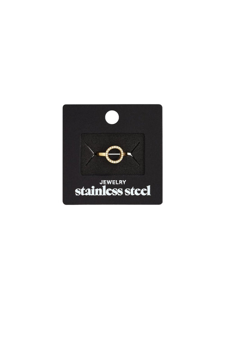 Ring Open Strass Ring Goud