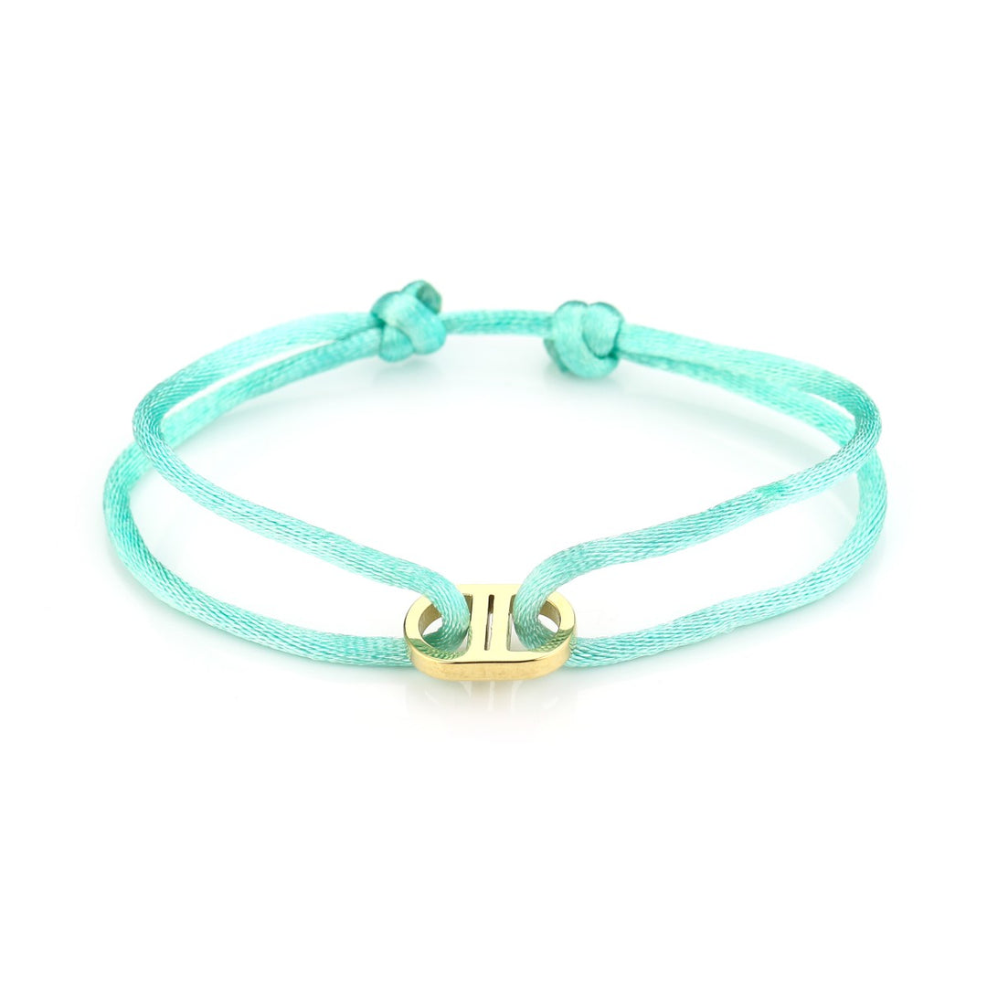 Satijnen Armband Connection Gold Mint