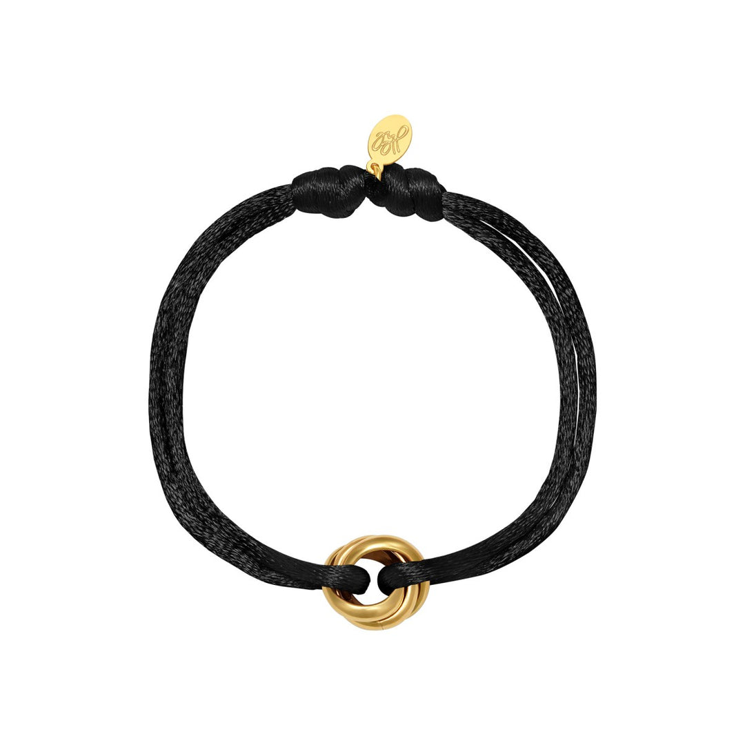 Satijnen Armband Knot Zwart