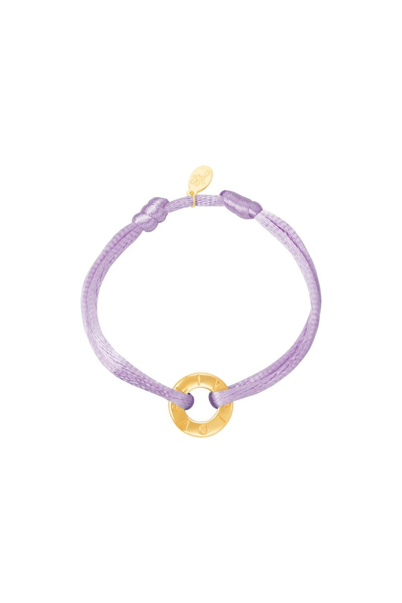 Satijnen Armband Love Live Lila